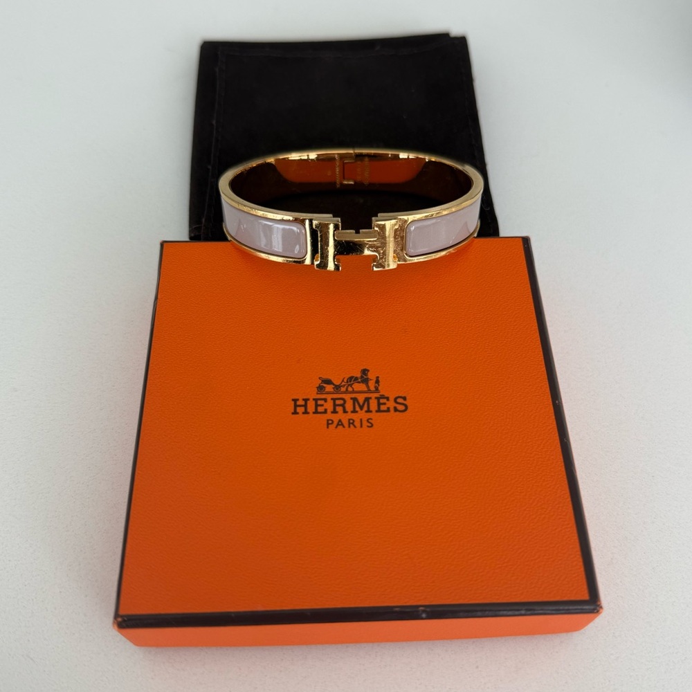 Hermes Clic H bracelet - Marron Glacé - Picture 4 of 9